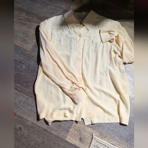 Women's Cream  Silk Blouse